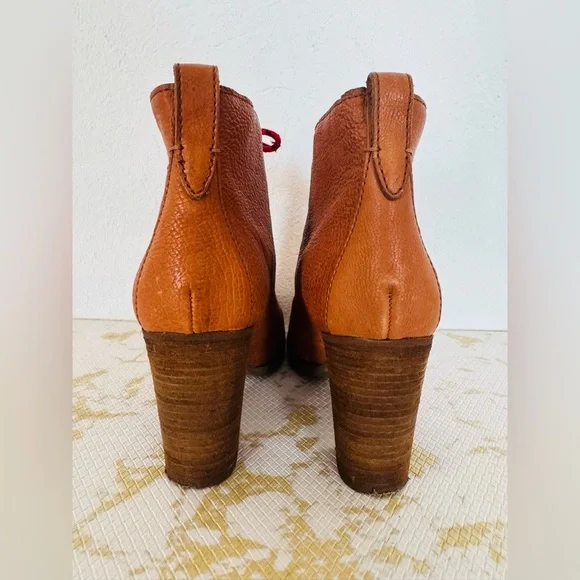 🔥🔥FINAL CLEARENACE 🔥🔥 1937 FOOTWEAR Tan/Brown Leather Made in Italy Bootie - Picture 6 of 9